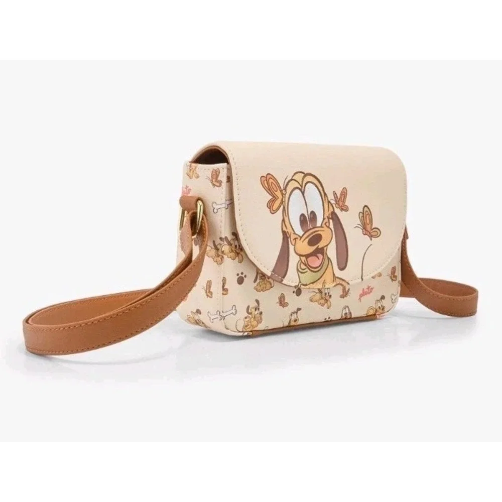 NEW Loungefly Disney‎ Baby Pluto & Butterflies Mini Crossbody Bag & WALLET Set